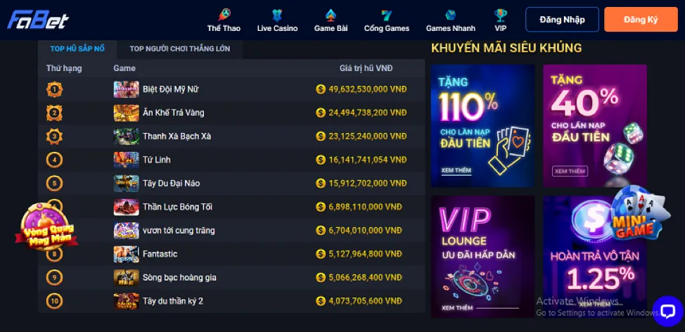 Video Slot hiện đại VG99
